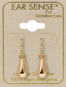 EarSense F3-309 Gold Tear Drop on French Hook