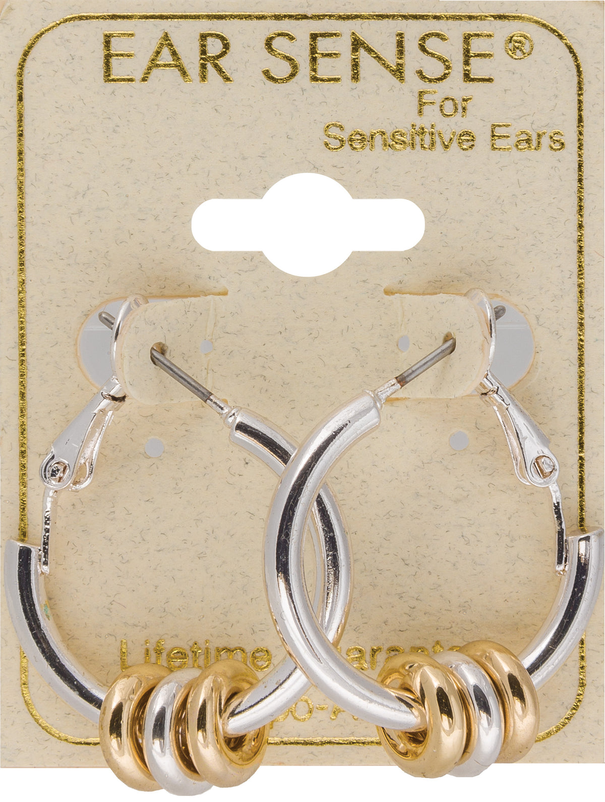 EarSense F3-326 Silver Click Hoop
