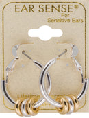 EarSense F3-326 Silver Click Hoop