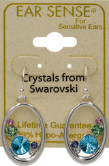 EarSense F368 Swarovski Crystal Teardrop French Hook
