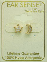 Earsense F387 Gold Sun & Moon Mismatch Studs