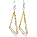 Earsense F388 Gold & Silver Triangle Drop French Hook