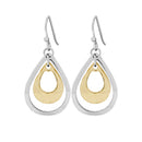 EarSense F390 Gold & Silver Teardrop French Hook