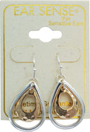 EarSense F390 Gold & Silver Teardrop French Hook