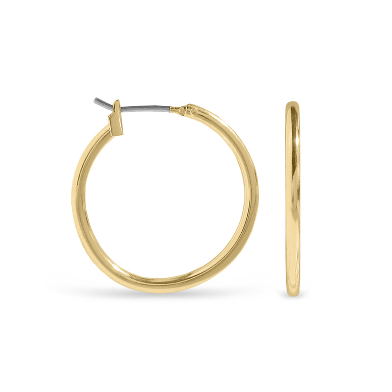 EarSense F494-1 20mm Thin Gold Hoop