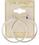 EarSense F495-2 25mm Silver Hoop