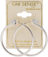 EarSense F495-3 30 mm Silver Hoop