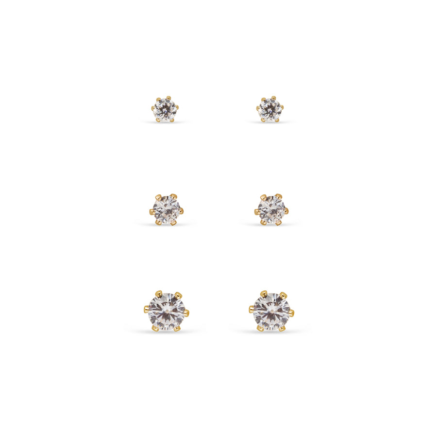 EarSense FA624 Cubic Zirconia Trio