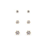 EarSense FA624 Cubic Zirconia Trio