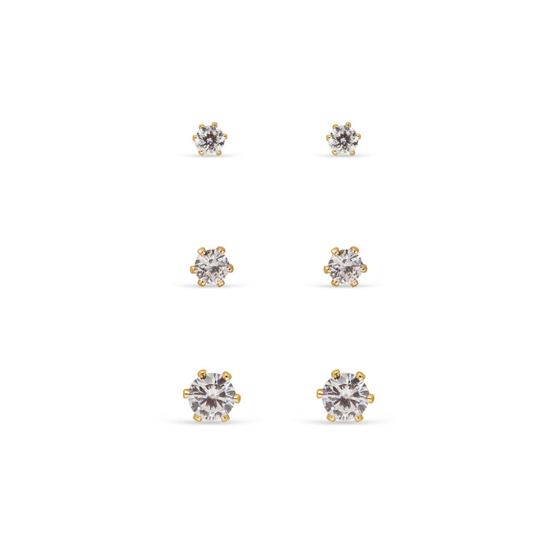 EarSense FA624 Cubic Zirconia Trio