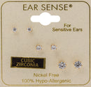 EarSense FA624 Cubic Zirconia Trio