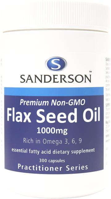 Sanderson Flax Seed Oil 1000mg 300 Capsules