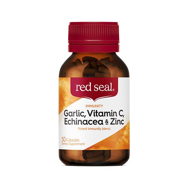 Red Seal Garlic, Vitamin C, Echinacea & Zinc 50 Capsules
