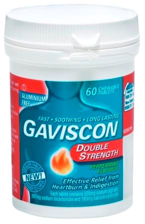 Gaviscon Double Strength Peppermint Chewables 60 Tablets