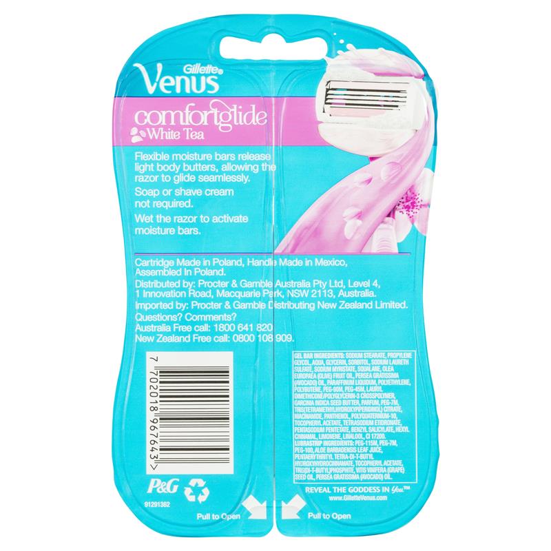 Gillette Venus COMFORTGLIDE WHITE TEA Disposable Razor 2 Pack