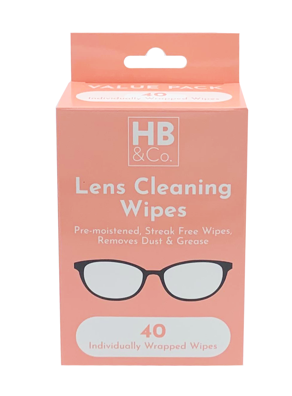 HB&Co. Lens Cleansing Wipes 40pk