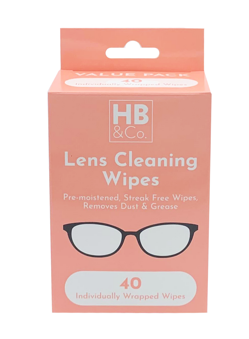HB&Co. Lens Cleaning Wipes 40pk