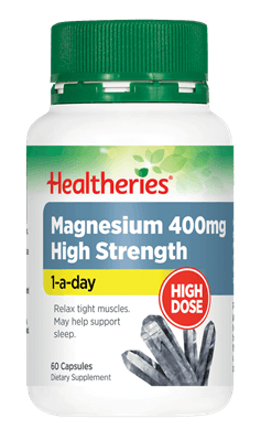Healtheries Magnesium 400mg High Strength 1-a-day 60 Capsules