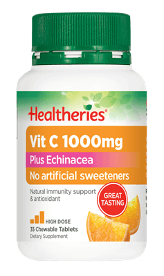 Healtheries Vit C 1000mg Plus Echinacea Chewables 35 Tablets