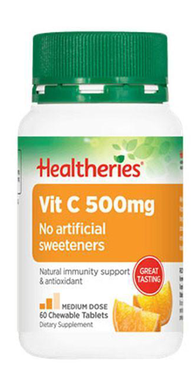 Healtheries Vit C 500mg Chewables 60 Tablets