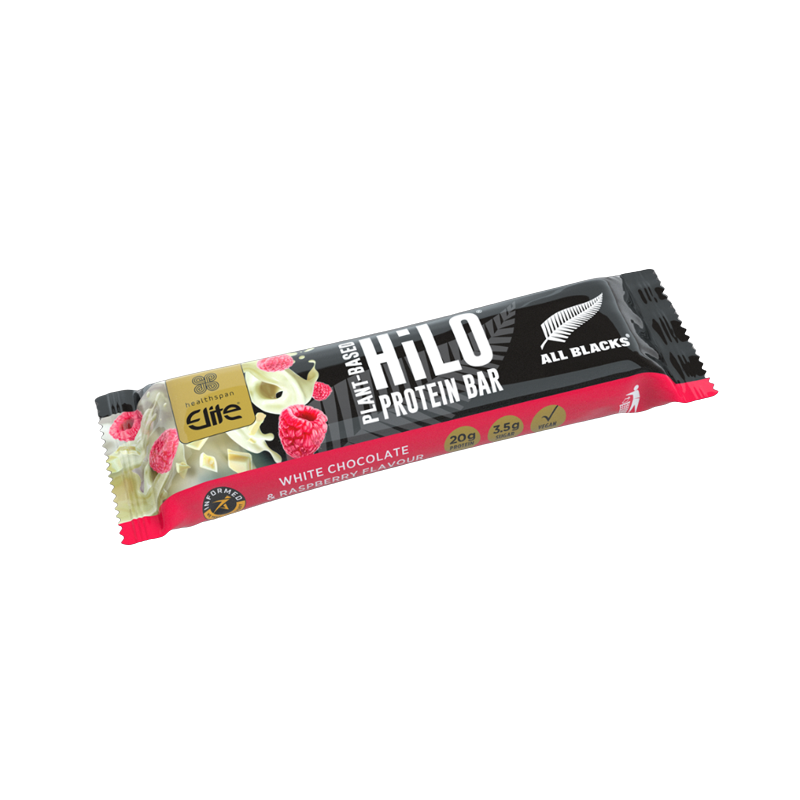 Healthspan Elite All Blacks Plant-Based Bar White Chocolate Raspberry (Expired 31/12/23)