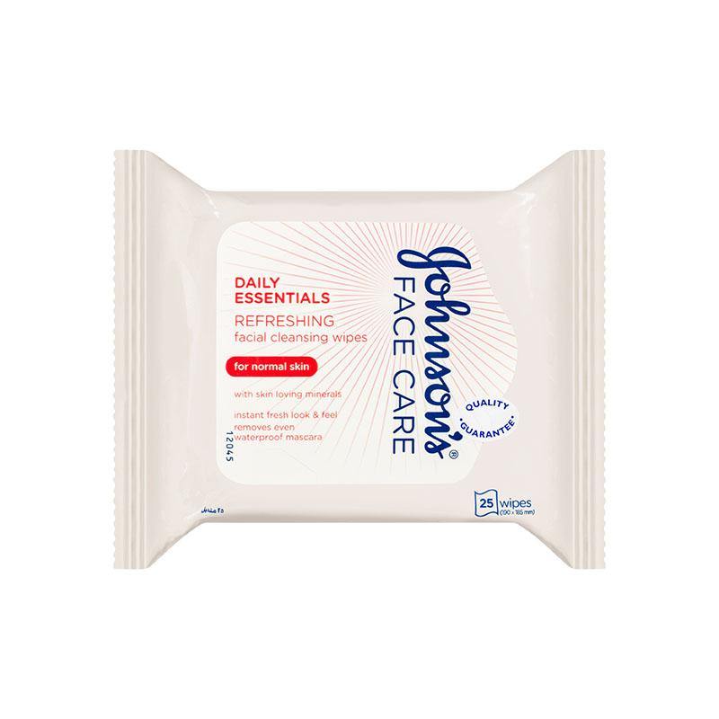 Johnson's Face Care Daily Essentials Refreshing Wipes Normal Skin 25 Pack NZ - Bargain Chemist