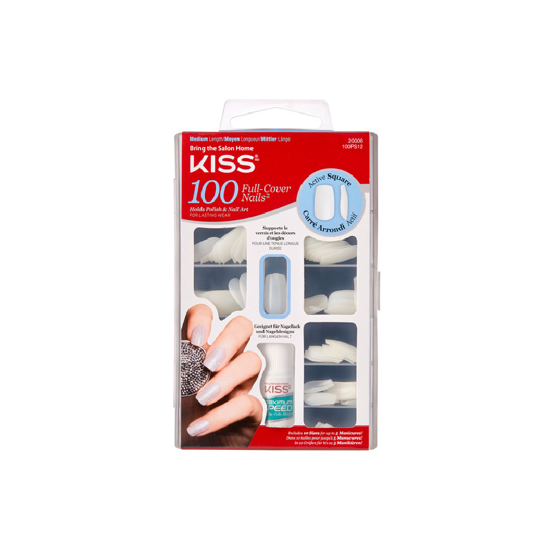 Kiss 100 Full Cover Active Square Nails