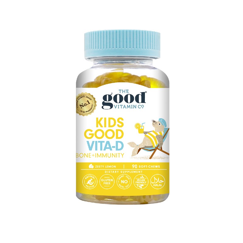 The Good Vitamin Company Kids Good Vita-D Chewables Zesty Lemon 90 Pack