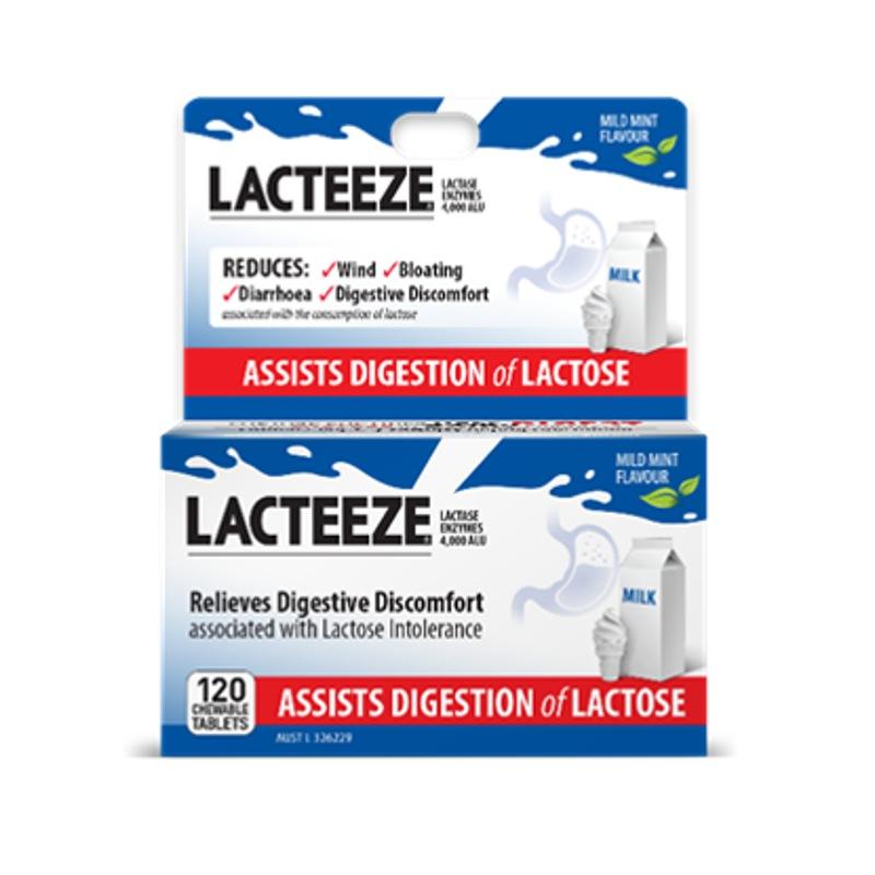 Lacteeze Extra Strength Aids Digestion Of Dairy 120 Tablets