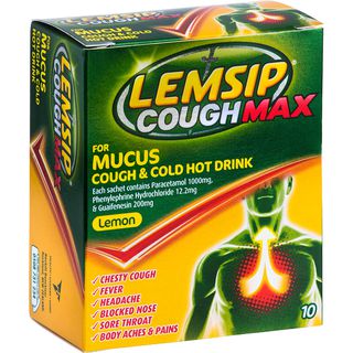 Lemsip Cough Max Mucus Cough & Cold Hot Drink Sachets 10