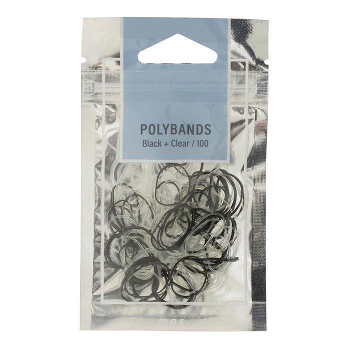 Mae Elastic Polybands Black & Clear 100 Pack NZ - Bargain Chemist