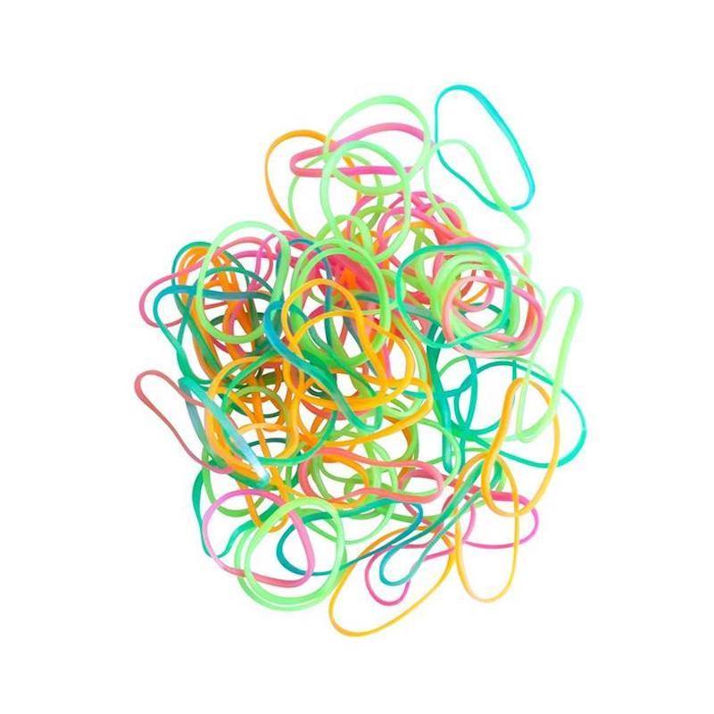Mae Elastic Polybands Bright Assorted 100 Pack NZ - Bargain Chemist