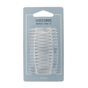 Mae Medium Sidecombs Clear 4 Pack NZ - Bargain Chemist