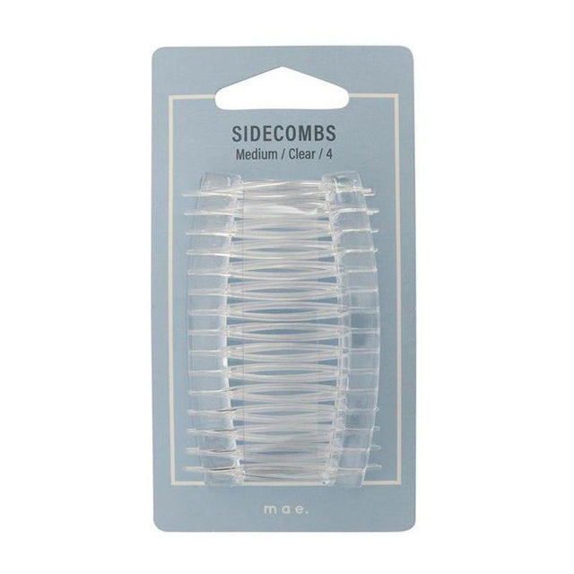Mae Medium Sidecombs Clear 4 Pack NZ - Bargain Chemist