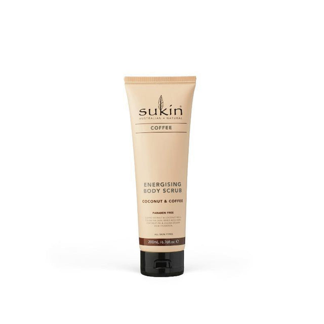 Sukin Energising Body Scrub Coffee & Coconut 200ml NZ - Bargain Chemist