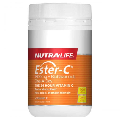 Nutra-life Ester C 1500mg + Bioflavanoids One-A-Day 100 Tablets