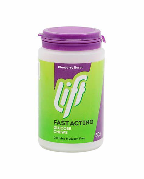 LIFT Glucotabs Blueberry 50s Jar