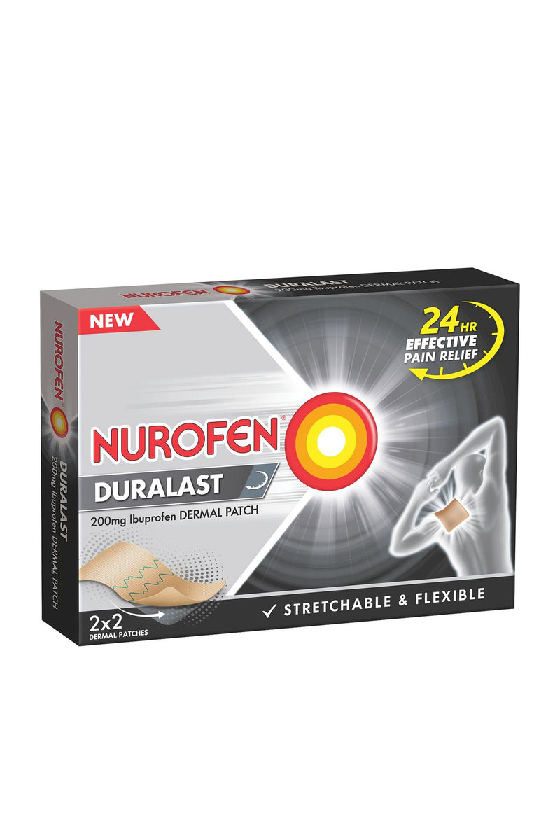 Nurofen Duralast 200mg Ibuprofen Medicated Dermal Patch 2x2 pack