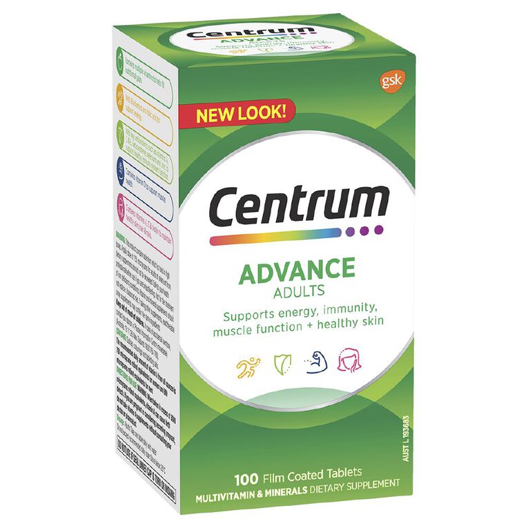 Centrum Advance For Adults Tablets 100 Pack