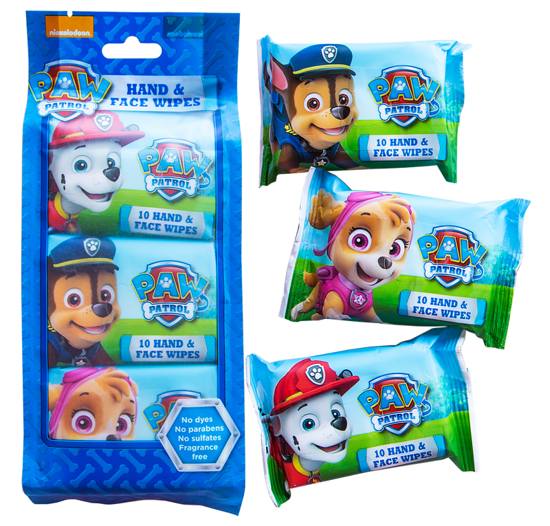PAW PATROL Hand Face Wipes 10s 3pk