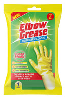 ELBOW GREASE RUBBER GLOVES Large 1pr