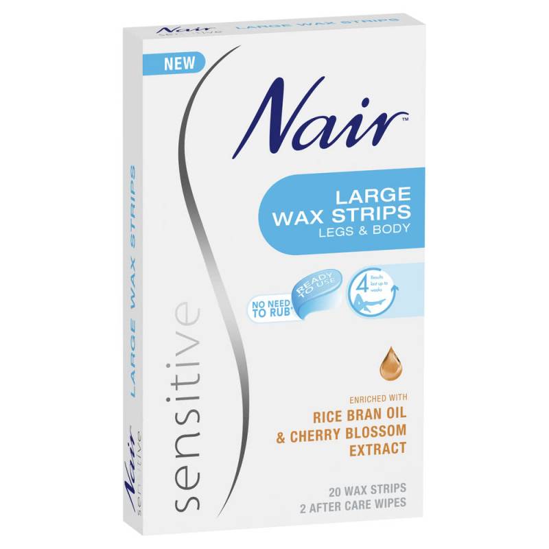 Nair Sensitive Wax Strips Large 20 Pack