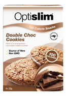 Optislim Double Choc Cookies 100 Calories 4x32g