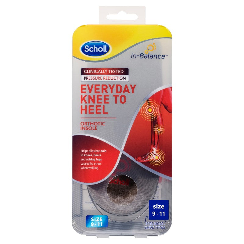 Scholl In-Balance Everyday Knee to Heel Orthotic Insole Large Size 9 - 11