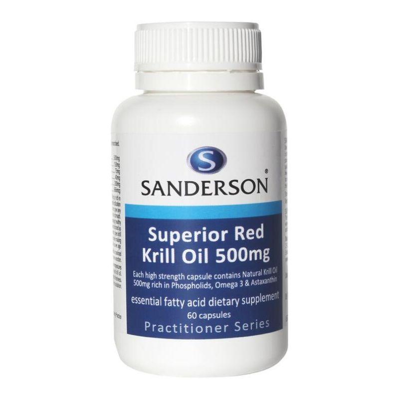 SANDERSON Superior Red Krill Oil 500mg 60 Capsules NZ - Bargain Chemist