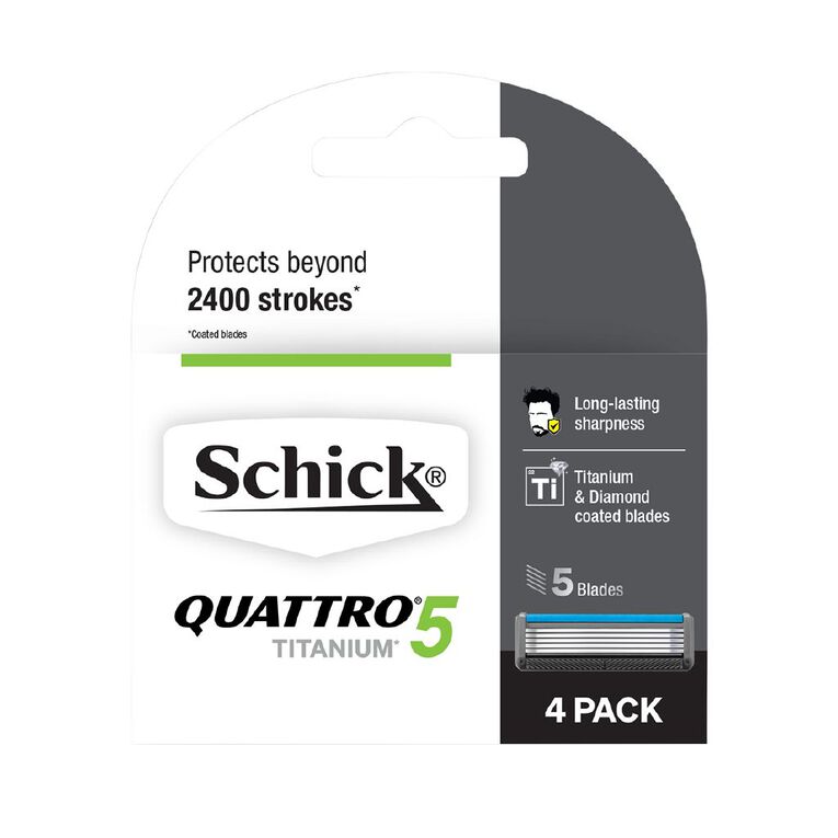 Schick Quattro Titanium 5 Blade Cartridges 4pk