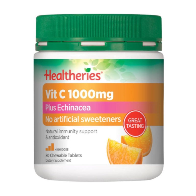 Healtheries Vit C 1000mg + Echinacea 80 Tablets