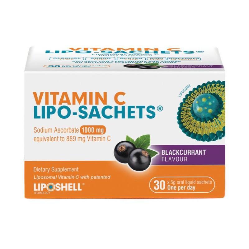 Lipo-Sachets Vitamin C Blackcurrant 30 Pack NZ - Bargain Chemist
