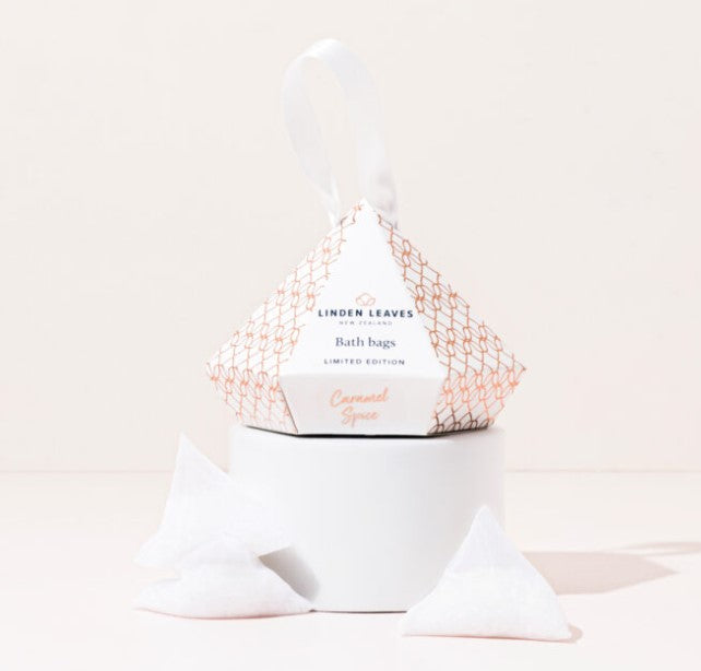 Linden Leaves Bath Bags Caramel Spice 3pc Gift Set