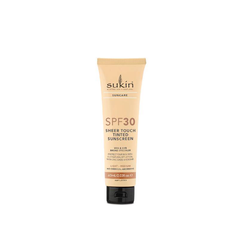 Sukin SPF30 Sheer Touch Facial Sunscreen Light/Medium 60ml NZ - Bargain Chemist